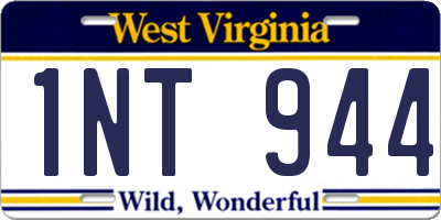 WV license plate 1NT944