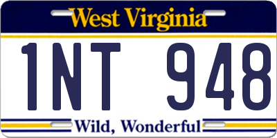 WV license plate 1NT948