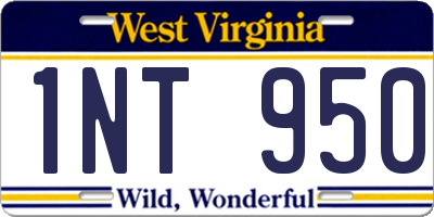 WV license plate 1NT950