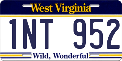 WV license plate 1NT952