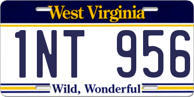 WV license plate 1NT956