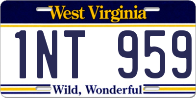WV license plate 1NT959