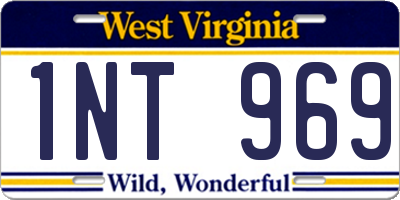 WV license plate 1NT969