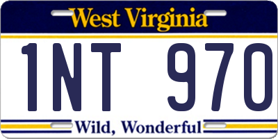 WV license plate 1NT970
