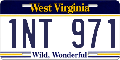 WV license plate 1NT971