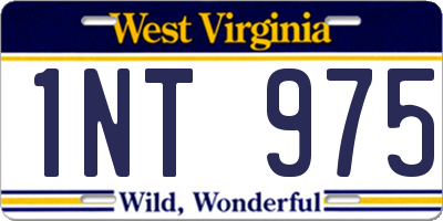 WV license plate 1NT975
