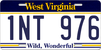 WV license plate 1NT976