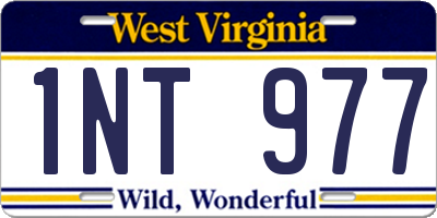 WV license plate 1NT977