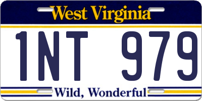 WV license plate 1NT979