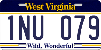 WV license plate 1NU079