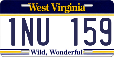 WV license plate 1NU159