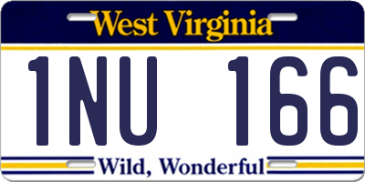 WV license plate 1NU166