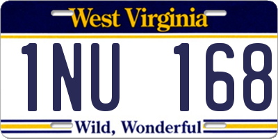 WV license plate 1NU168