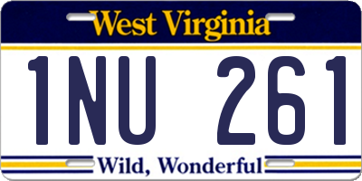 WV license plate 1NU261