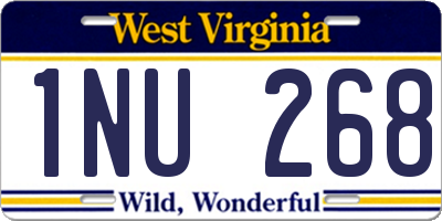 WV license plate 1NU268