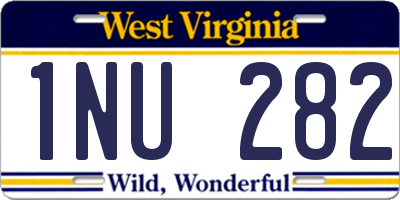 WV license plate 1NU282