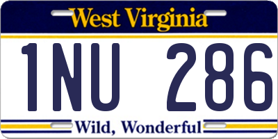WV license plate 1NU286