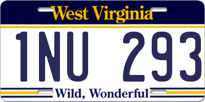 WV license plate 1NU293