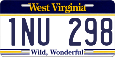WV license plate 1NU298