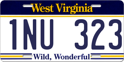 WV license plate 1NU323
