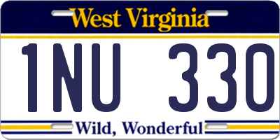 WV license plate 1NU330