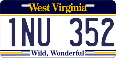 WV license plate 1NU352