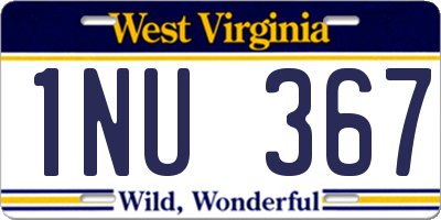 WV license plate 1NU367