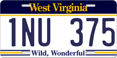 WV license plate 1NU375