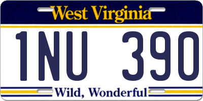 WV license plate 1NU390