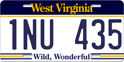 WV license plate 1NU435