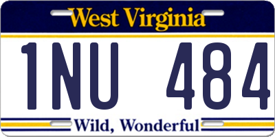 WV license plate 1NU484
