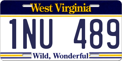 WV license plate 1NU489