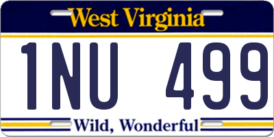WV license plate 1NU499