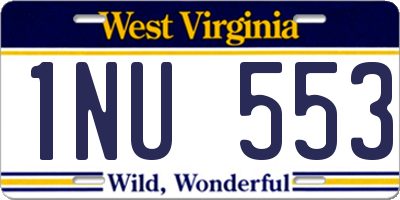 WV license plate 1NU553