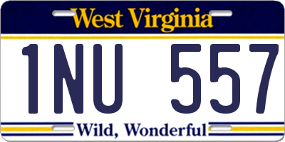 WV license plate 1NU557
