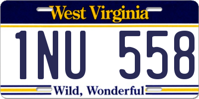 WV license plate 1NU558
