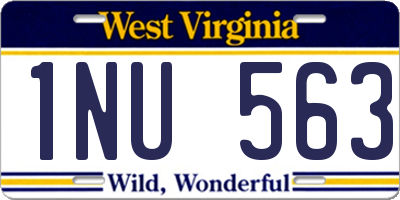 WV license plate 1NU563