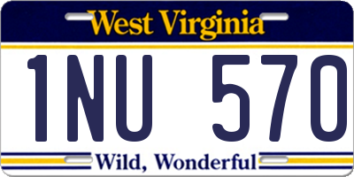 WV license plate 1NU570