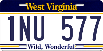 WV license plate 1NU577