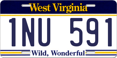 WV license plate 1NU591