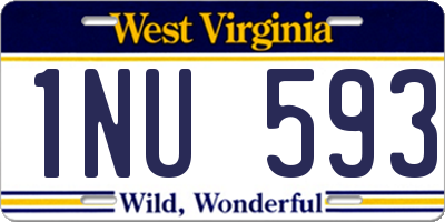 WV license plate 1NU593