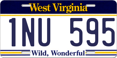 WV license plate 1NU595