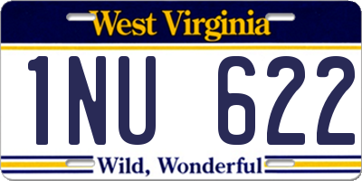 WV license plate 1NU622