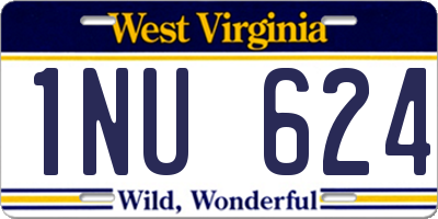WV license plate 1NU624