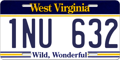 WV license plate 1NU632
