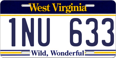 WV license plate 1NU633