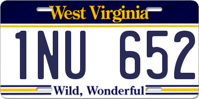 WV license plate 1NU652
