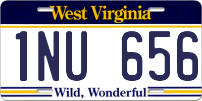 WV license plate 1NU656
