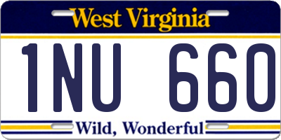 WV license plate 1NU660
