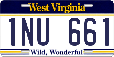 WV license plate 1NU661